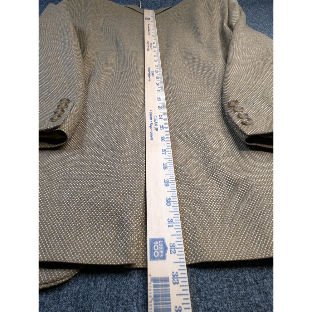 Corbin William Kurtz Mens 46R Blazer Sport Coat Tan Brown Wool Blend 2 Button - Picture 11 of 12